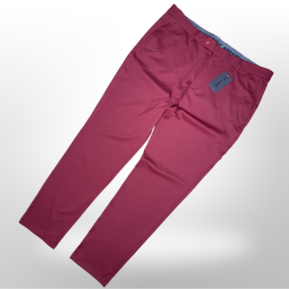 Boston Scott Men's Burgundy Red Golf Pants